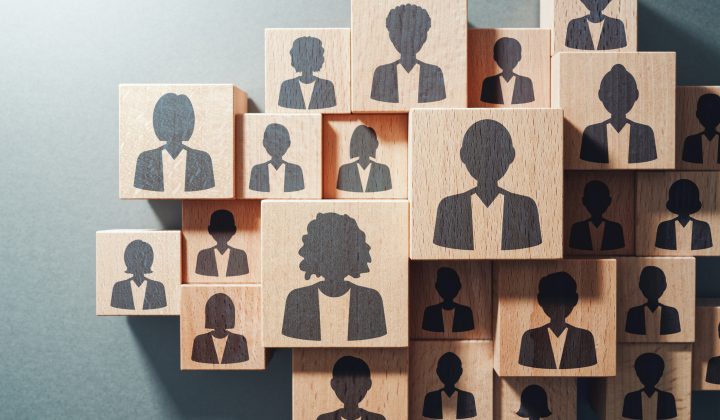wooden blocks with human sillouettes on them